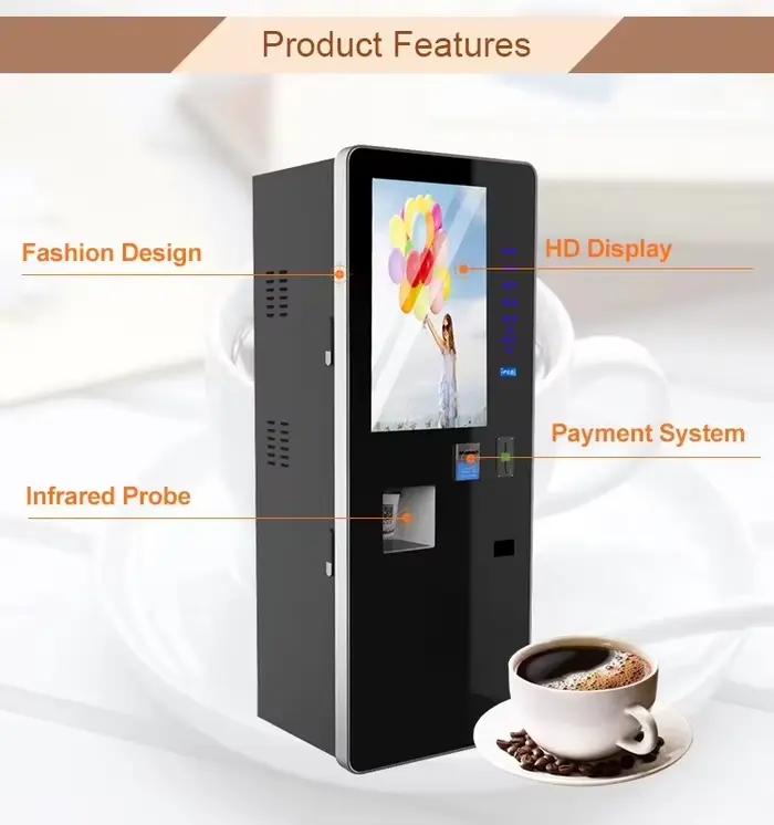 Machine à café cappuccino commerciale entièrement automatique à écran tactile personnalisable à vendre – Idéale