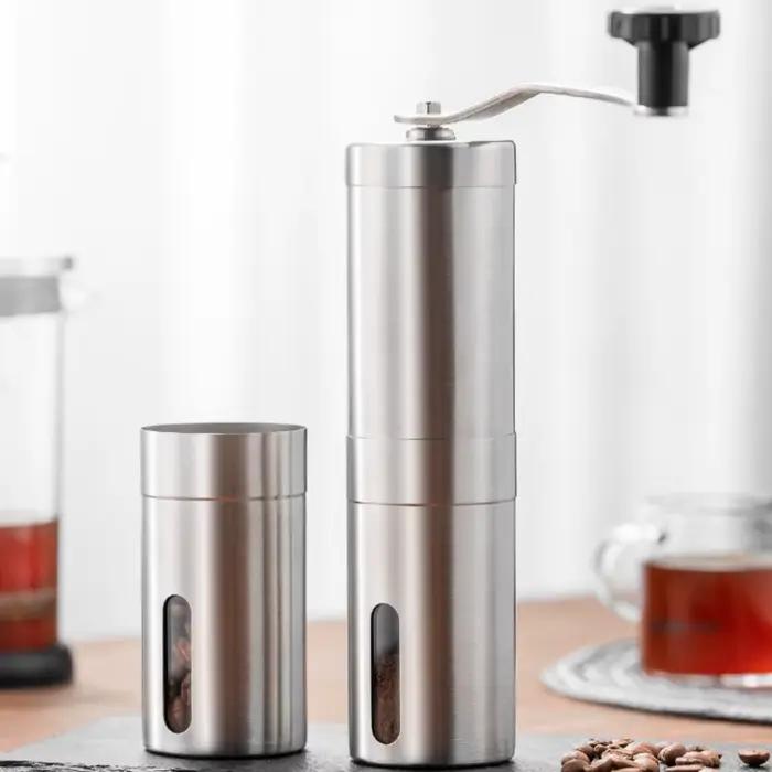 Moulin à café manuel en acier inoxydable avec noyau en céramique pour une tasse de café torréfiée artisanale et unique pour les amateurs de café occasions spéciales