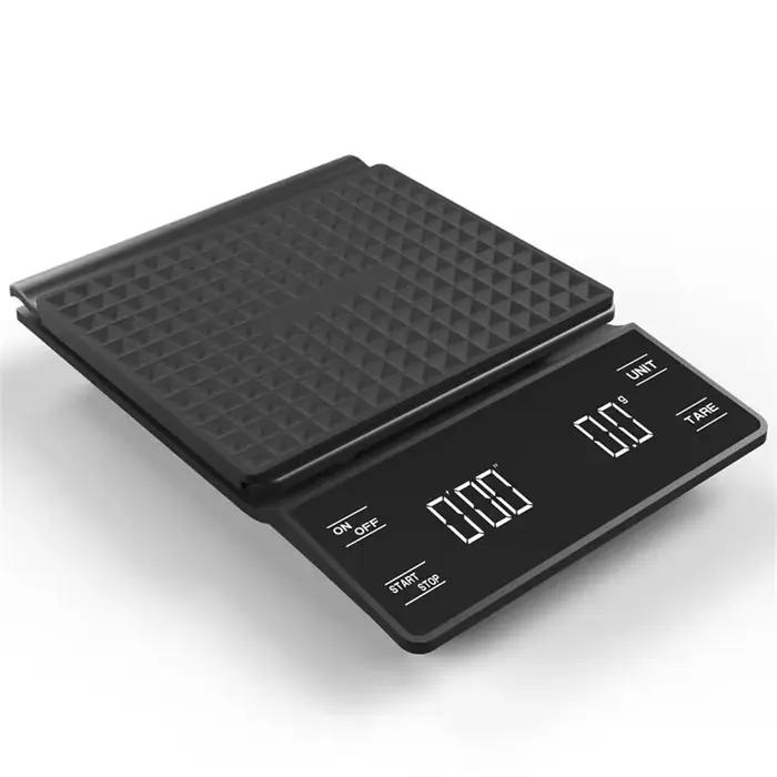 Balance à café numérique 3kg 0,1g avec minuterie et outils de cuisine pour amateurs de café espresso et filtre