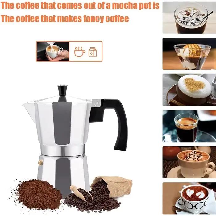 Cafetière moka, cuisinière
