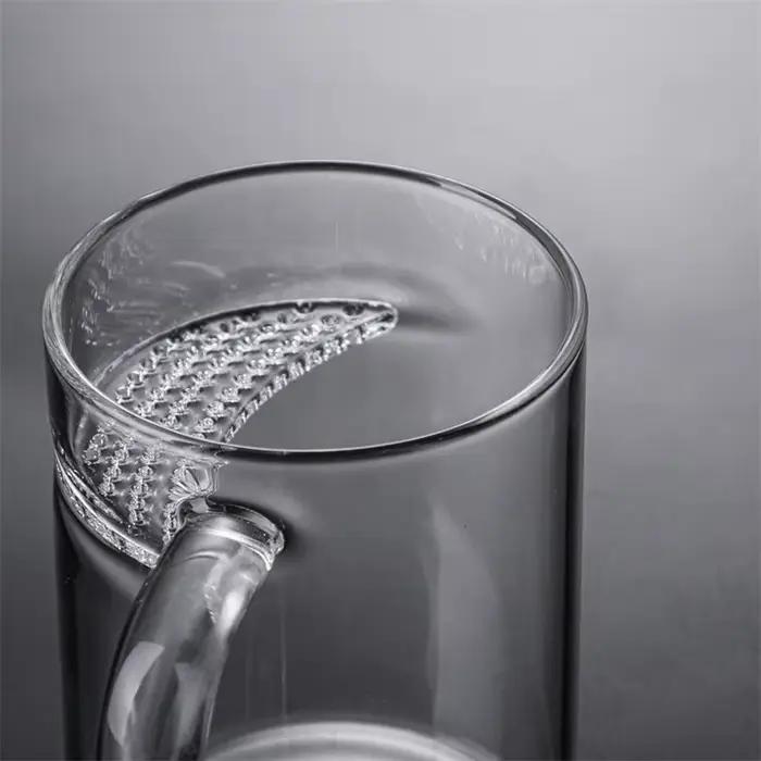 Tasse à thé vert en verre résistant à la chaleur avec filtre en croissant pour amis et occasions spéciales
