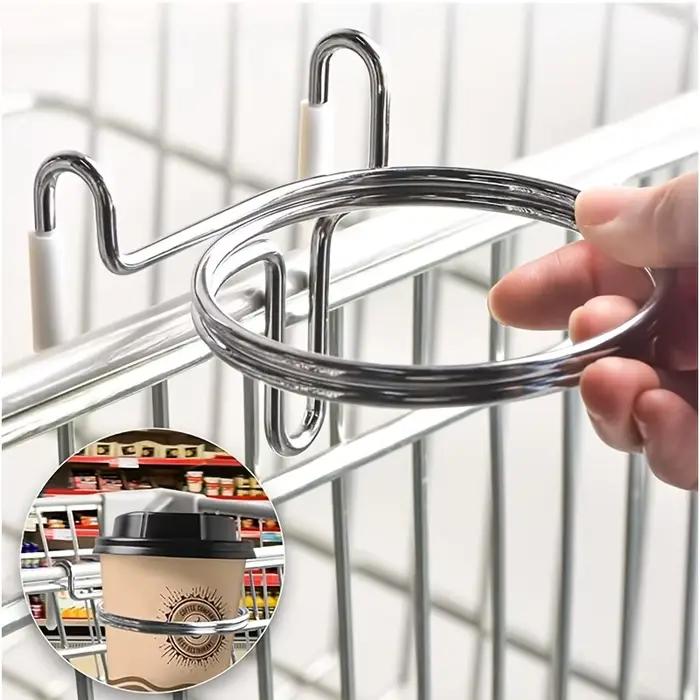 1 porte-gobelet pour chariot de courses | Portable | Support à suspendre pour tasses à café