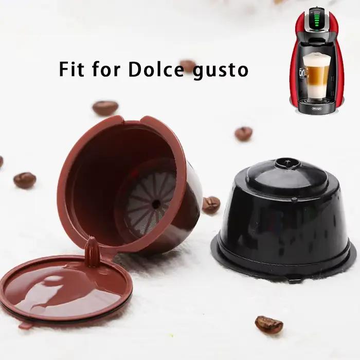 Tasse de café Dolce Gusto réutilisable en caoutchouc silicone et acier inoxydable pour une pause gourmande durable et élégante
