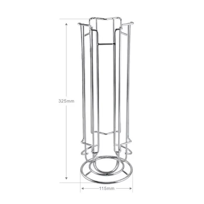 Support de rangement pour capsules Dolce Gusto en acier inoxydable argenté