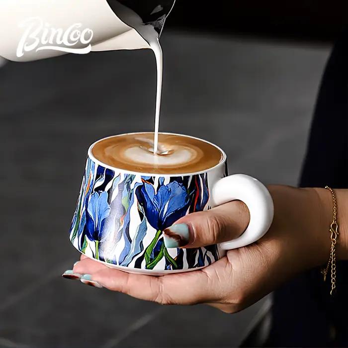 Tasse à café en céramique Bin Coo élégante pour barista occasions spéciales thé après-midi cappuccino