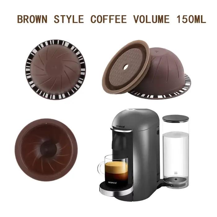 5 jeux de coques filtrantes pour capsules de café et bouchons d'étanchéité en silicone
