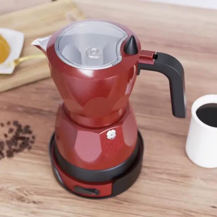 110 V/220 V cafetière électrique Portable 150 ml 3 tasses en aluminium moka Pot