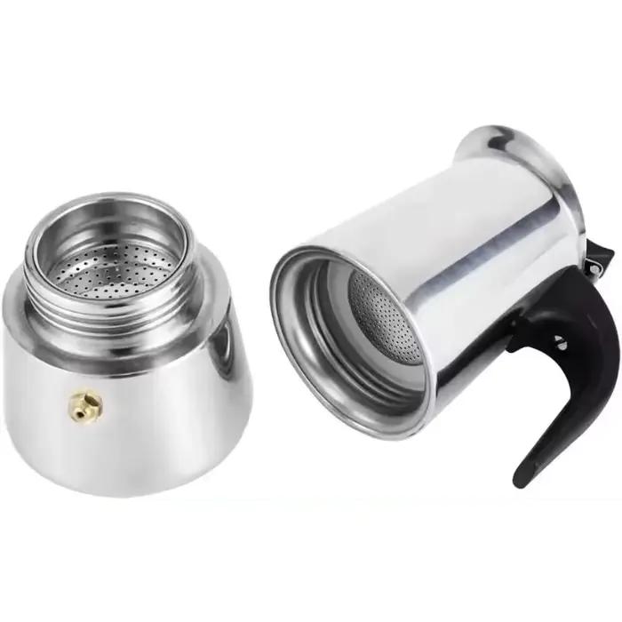 Cafetiere Moka Italienne Acier Inoxydable Tasses 2 4 6 9 12 Compatible Induction Gaz Electrique Cuisine Bureau Occasions Spéciales