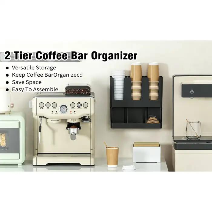 Organisateur de comptoir à 6 compartiments pour dosettes de café
