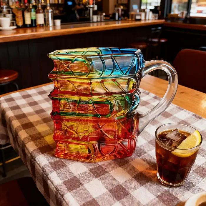 350ML Tasse en verre Unique en forme de livre