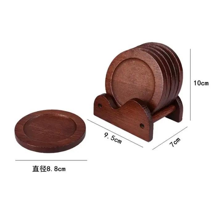 Sous-verres en bambou avec support