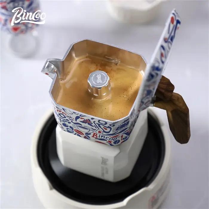 BINCOO Double Valve Moka Pot carré cafetière expresso