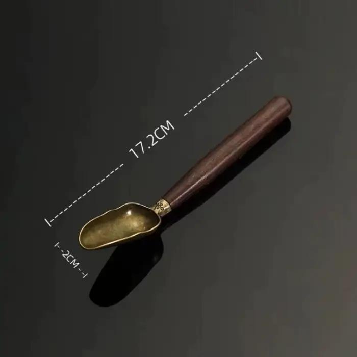 Cuillère à thé rétro créative en bois massif