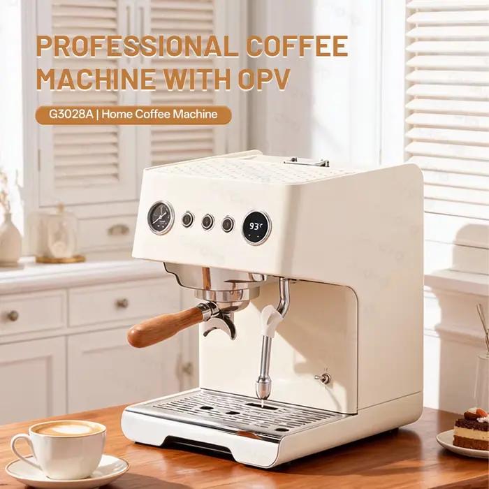Machine à expresso semi-automatique CAFOVO acier inoxydable pression réglable pour café artisanal occasions familiales et réceptions