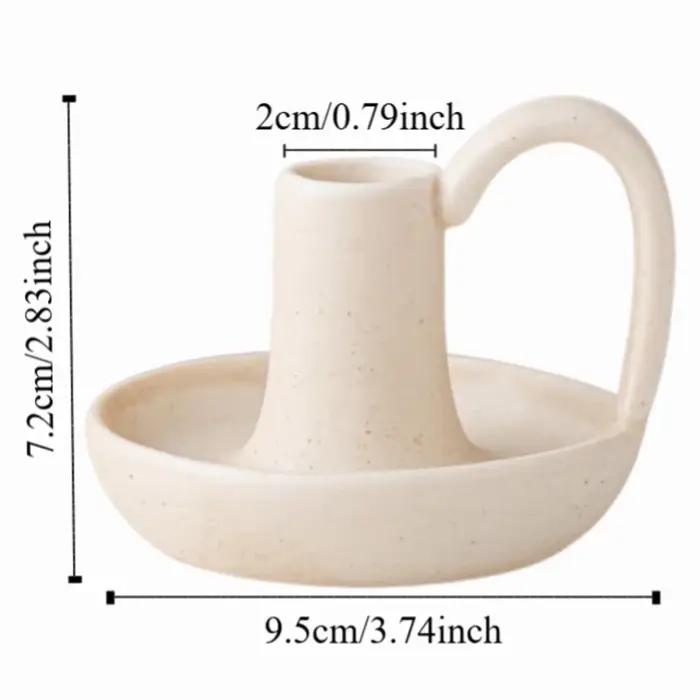 Porte-bougie en céramique forme tasse à thé élégant romantique pour salon cuisine chambre occasions spéciales