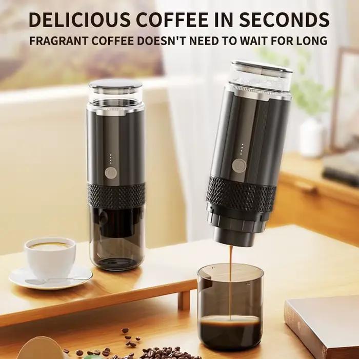 Machine à café portable électrolique à capsules et café en poudre facile à utiliser et à entretenir pour voyages et occasions quotidiennes
