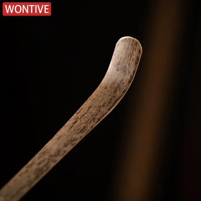 Cuillère à thé chinoise Chashaku traditionnelle à Long manche