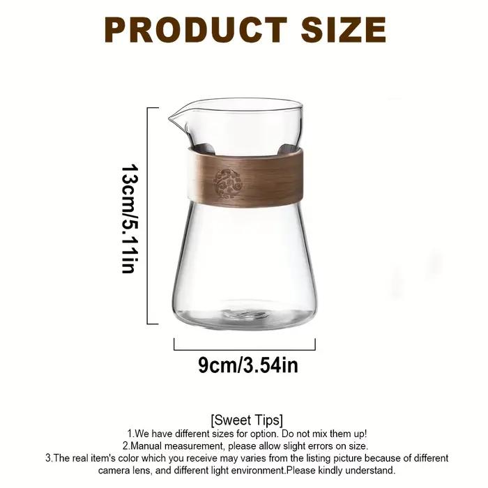 Carafe à café en verre de 16 oz avec couche thermorésistante en bois