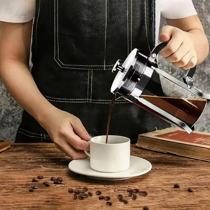 Cafetière à presse française en acier inoxydable