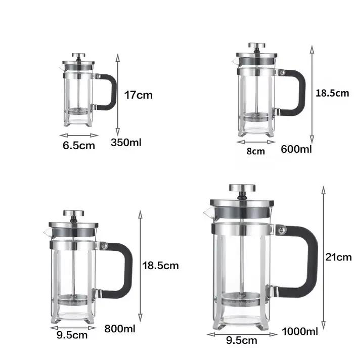 Cafetière à presse française en acier inoxydable