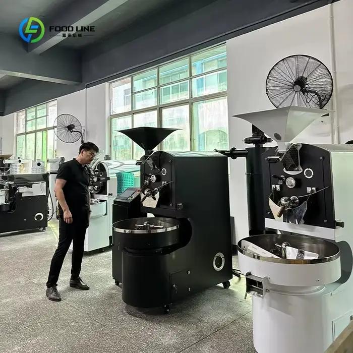 Machine à torréfier les grains de café de type tambour entièrement automatique de 6 kg