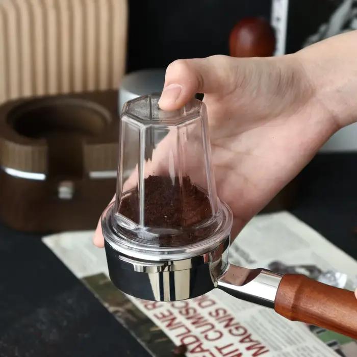 Tasse doseuse RVRQWQ en plastique transparent pour visualiser la qualité de la mouture de café blanc ou clair pour amateurs de café et professionnels