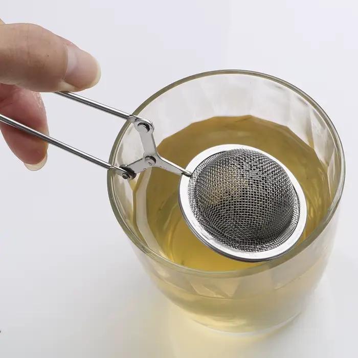 HILIFE Gadget de cuisine sphère maille passoire à thé café herbe épices filtre diffuseur infuseur à thé poignée en acier inoxydable boule de thé