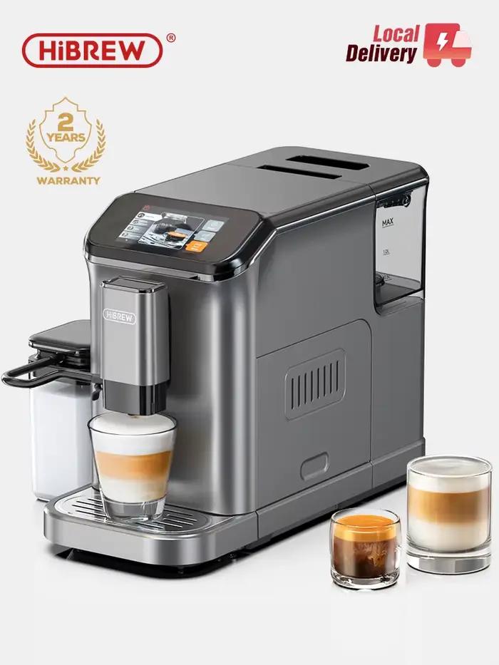 Machine à café Hiinvasive W-Machine avec système de lait et six variétés de café pour un café expresso, cappuccino et plus encore à domicile