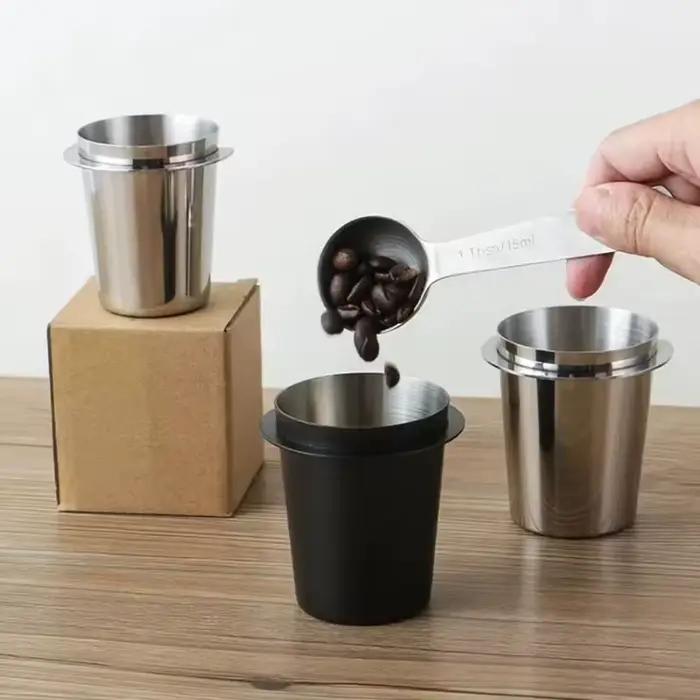 Tasse doseuse de café en acier inoxydable 51 53 58 mm pour machine à expresso broyeur portafiltro occasionnel amateur professionnel